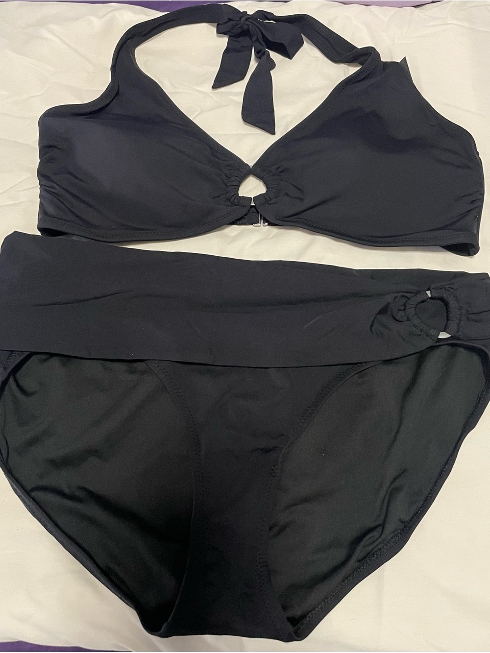 Lands’End Plus Size 16 Black Bikini